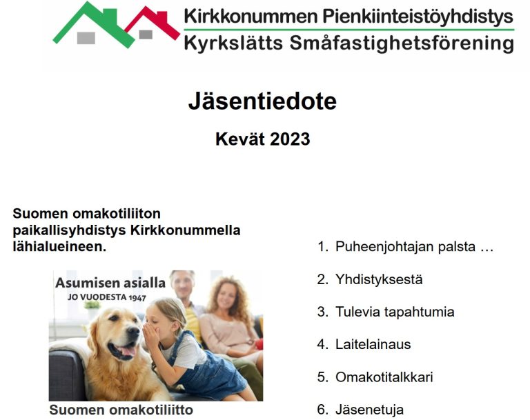 jäsentiedotteet